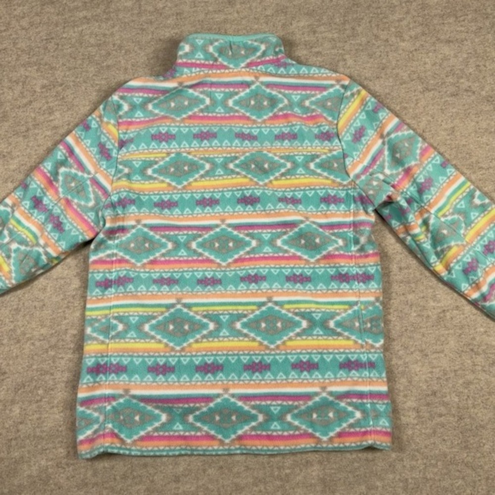 Chubbies Pullover Quarter Zip Fleece Sweater Mens Size Small Green Aztec AOP - Picture 4 of 10